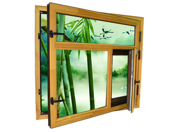 YZ-LM60平開鋁木窗